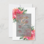 Schöne Rose Gartenbudget Hochzeit Einladung (Vorderseite)