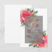 Schöne Rose Gartenbudget Hochzeit Einladung (Vorne/Hinten)