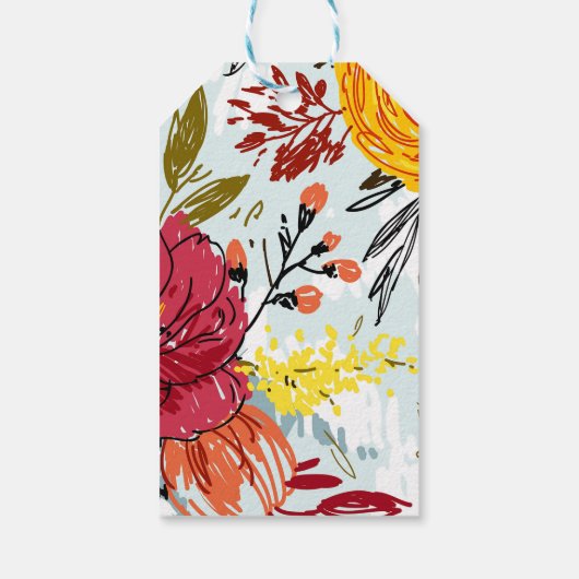 Schöne Rose Geschenkanhänger (Rückseite)