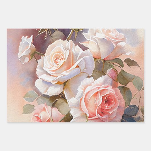 Schöne Rose Geschenkpapier Set (Vorderseite 2)