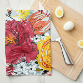 Schöne Rose Geschirrtuch (Viertel Falte)