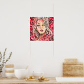 Schöne Rose Girl del Malcantone Poster (Küche)