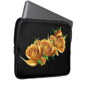 Schöne Rose Gold Blume Laptopschutzhülle (Vorne Rechts)