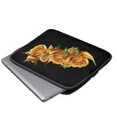 Schöne Rose Gold Blume Laptopschutzhülle (Vorne Knopf)