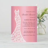 Schöne Rose Gold Bridal Dusche Einladung (Stehend Vorderseite)