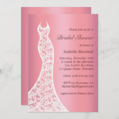 Schöne Rose Gold Bridal Dusche Einladung (Vorne/Hinten)