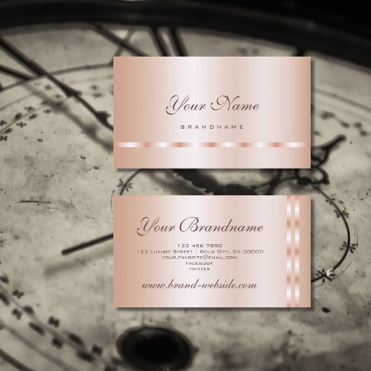 Schöne Rose Gold Effekt Beruflich und modern Visitenkarte