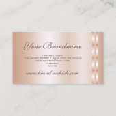 Schöne Rose Gold Effekt Beruflich und modern Visitenkarte (Rückseite)