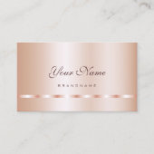 Schöne Rose Gold Effekt Beruflich und modern Visitenkarte (Vorderseite)