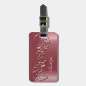 Schöne Rose Gold Gepäckanhänger (Vorderseite vertikal)