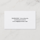 Schöne Rose | Gold Gradient | Weiße Textur Visitenkarte (Rückseite)