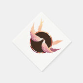 Schöne Rose Gold Liebe Tauben Serviette (Ecke)