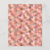 Schöne Rose Gold Meerjungfrau Kinderdusche Einladu (Rückseite)