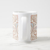Schöne Rose Gold Mozaik Vintag Jumbo-Tasse (Rückseite)
