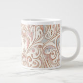 Schöne Rose Gold Mozaik Vintag Jumbo-Tasse (Rechts)