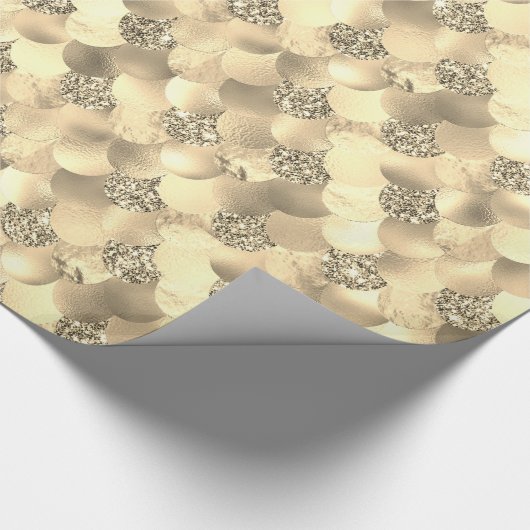 Schöne Rose Gold Pink Glitzer Meerjungfrau Skala Geschenkpapier (Ecke)