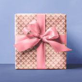 Schöne Rose Gold Pink Glitzer Meerjungfrau Skala Geschenkpapier