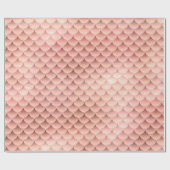 Schöne Rose Gold Pink Glitzer Meerjungfrau Skala Geschenkpapier (Flach)