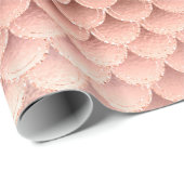 Schöne Rose Gold Pink Glitzer Meerjungfrau Skala Geschenkpapier (Rolleneckpunkt)