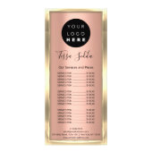 Schöne Rose Golden Werbekarte (Vorne)