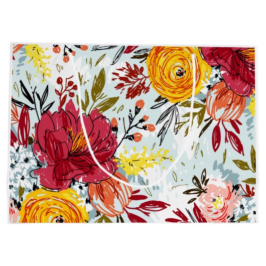 Schöne Rose Große Geschenktüte (Rückseite)