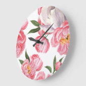 Schöne Rose Große Wanduhr (Winkel)