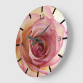 Schöne Rose Große Wanduhr (Winkel)