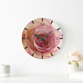 Schöne Rose Große Wanduhr (Zuhause)