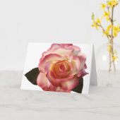 Schöne Rose Grußkarte. Karte (Gelbe Blume)