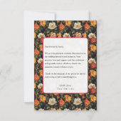 Schöne Rose Hochzeit danke Ihnen Karten (Rückseite)