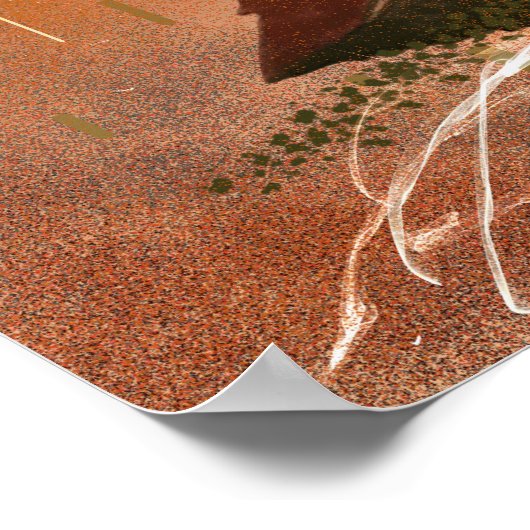 Schöne Rose im Herbst Poster (Ecke)