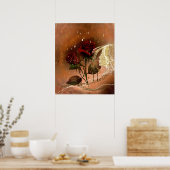 Schöne Rose im Herbst Poster (Küche)