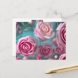 Schöne Rose im Vintagen Look Postkarte