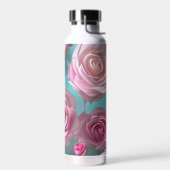 Schöne Rose im Vintagen Look Trinkflasche (Links)
