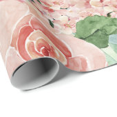 Schöne Rose im Wasserfarbenbereich Geschenkpapier (Rolleneckpunkt)