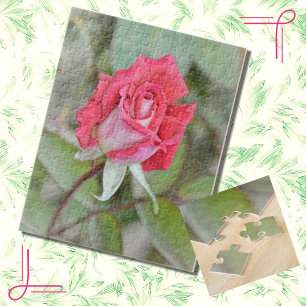 Schöne Rose in der Blume Natur Puzzle