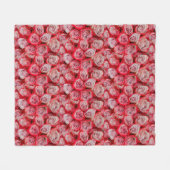 Schöne Rose in rosa und roter Blume Fleecedecke (Vorderseite (Horizontal))