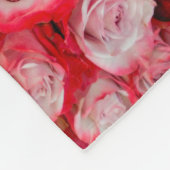Schöne Rose in rosa und roter Blume Fleecedecke (Ecke)