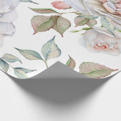 Schöne Rose in Weiß und Rosa Geschenkpapier (Ecke)
