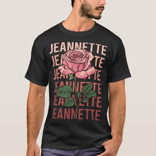 Schöne Rose - Jeannette Name T-Shirt (Vorderseite)
