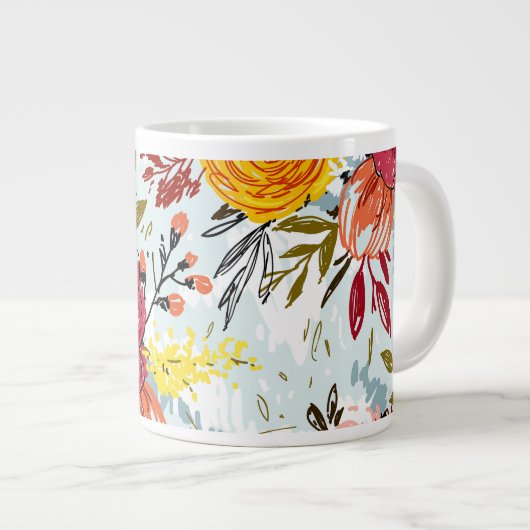 Schöne Rose Jumbo-Tasse (Vorderseite Rechts)