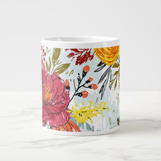 Schöne Rose Jumbo-Tasse (Vorderseite)
