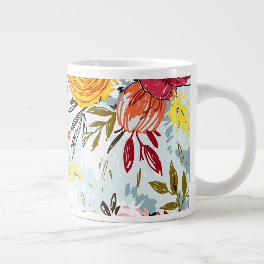 Schöne Rose Jumbo-Tasse (Rechts)