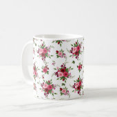 Schöne Rose Kaffee Tasse (Vorderseite Links)