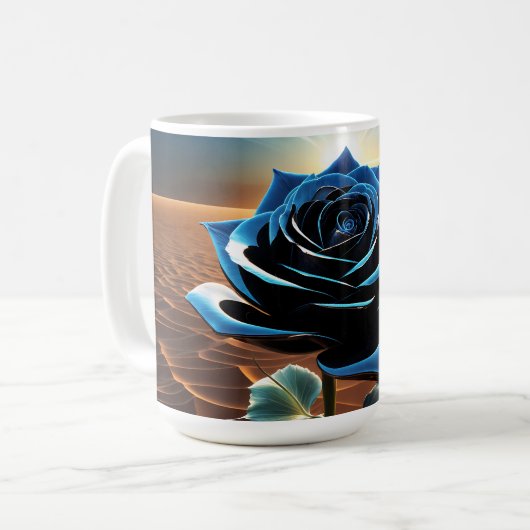 Schöne Rose Kaffeetasse (Vorderseite Links)