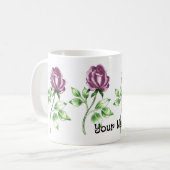 Schöne Rose Kaffeetasse (Vorderseite Links)