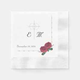 Schöne Rose Katholische Hochzeit Serviette