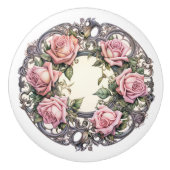 Schöne Rose Keramikknauf (Vorderseite)