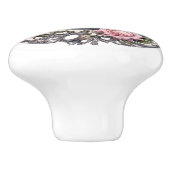 Schöne Rose Keramikknauf (Seitenansicht)