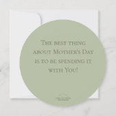 Schöne Rose Kranz Redouté Mutter Tageskarte Einladung (Rückseite)